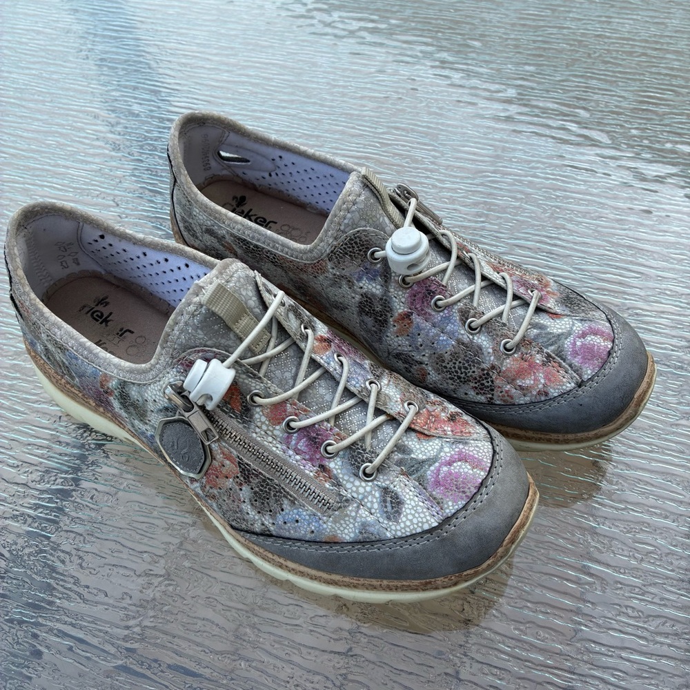 Rieker N42V1 Antistress Memosoft Multicolored Slip On Walking Sneakers